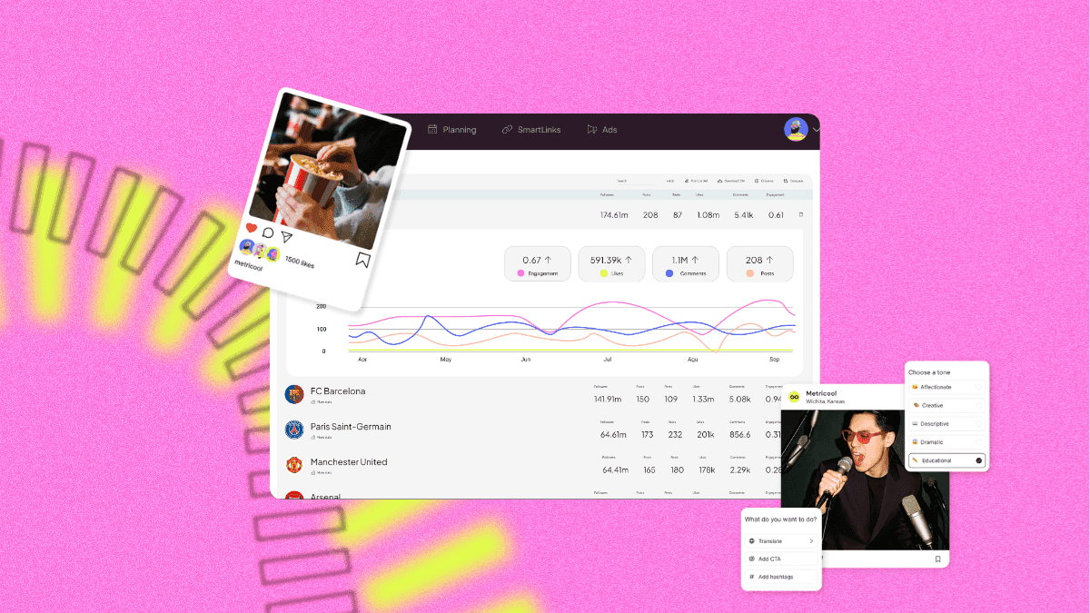 Metricool product screenshot
