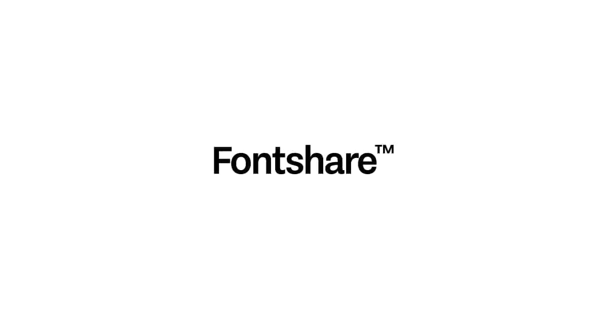 Fontshare product screenshot
